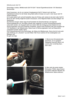 Anleitung Golf VII Mittelkonsole - Motor-Talk
