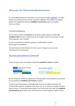 Hinweise f&uuml;r Netzwerkadministratoren
