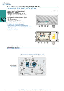 BK-Verstärker CATV amplifiers premium-line