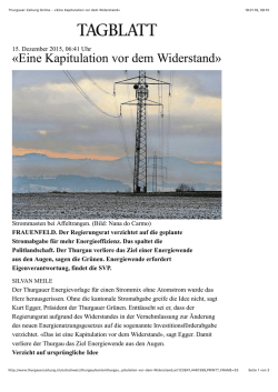 Eine Kapitulation vor dem Widerstand - Home - walter