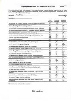 Fragebogen zu Stärken und Schwächen SDQ-Deu Selbst 11-16