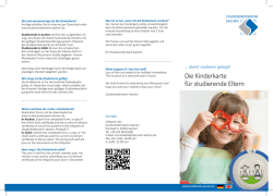 Die Kinderkarte für studierende Eltern