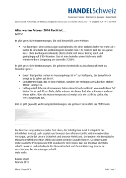 Alles was im Februar 2016 Recht ist…. Glosse
