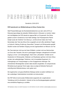 Osnabrück, 28.04.2015 FDP beeindruckt von Wildtierhaltung im