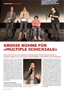 grosse b&uuml;hne f&uuml;r &laquo;multiple schicksale