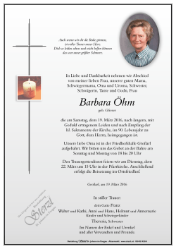 Barbara Öhm - Bestattung Sterzl