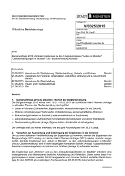 Bürgerumfrage 2015 - zur Homepage der Stadt Münster