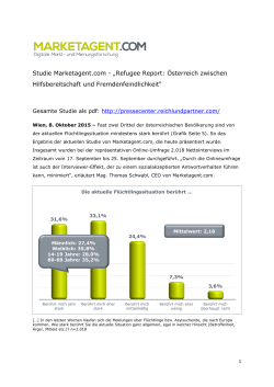 Studie Marketagent.com - „Refugee Report: Österreich zwischen