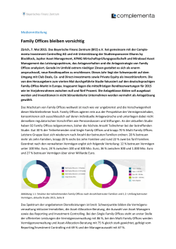 Medienmitteilung 2015 - Family Offices bleiben vorsichtig
