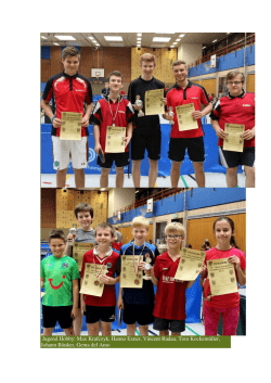 Jugend Hobby: Max Krafczyk, Hanno Exner, Vincent Radau, Tom