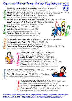 Gymnastikwochenplan September 15