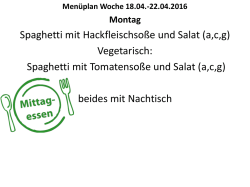 Speiseplan Bistro - Alexander-von-Humboldt