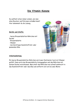 Die Vitamin-Kanone - Staatliche Realschule Bessenbach