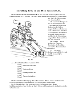 Einrichtung der 12 cm und 15 cm Kanonen M. 61.