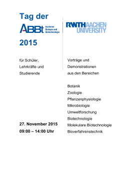 Tag der 2015 - RWTH Aachen University