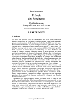 Leseproben - Egbert Scheunemann
