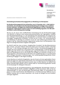 dbb info zur Entscheidung des