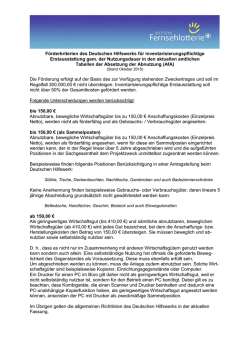 Inventarisierungspflichtige Ausstattung
