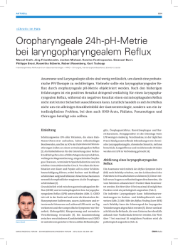 Oropha ryngeale 24h-pH-Metrie bei laryngopharyngealem Reflux