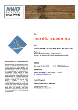 ausbildung zum lizensierten „nordic-walking-instructor“