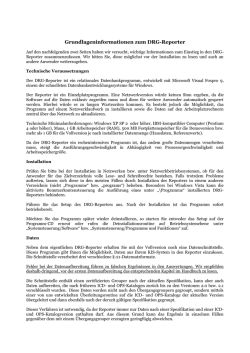 Grundlageninformationen zum DRG
