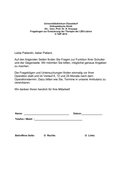 SCHULTER-FRAGEBOGEN (ASES)