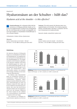 Hyaluronsäure an der Schulter – hilft das?