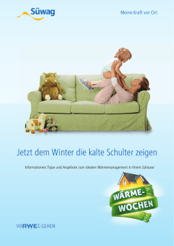 Jetzt dem Winter die kalte Schulter zeigen