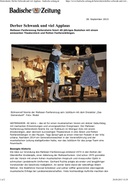 Derber Schwank und viel Applaus - Malteser