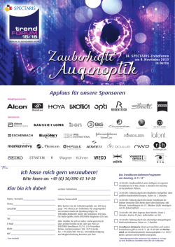 Ich lasse mich gern verzaubern! Applaus f&uuml;r unsere