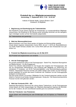 Protokoll 17.9.2015 - Public Health Schweiz
