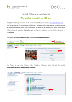 Wie melde ich mich im LSF an? - DoKoLL