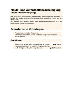 Melde- und Aufenthaltsbescheinigung