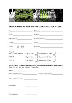 Hiermit melde ich mich f&uuml;r den Eifel-Mosel