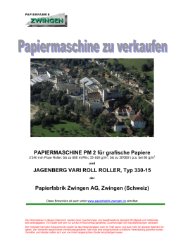 Dokumentation Papierfabrik Zwingen