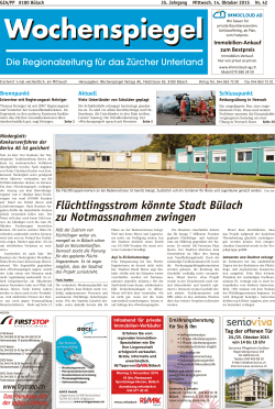 Flüchtlingsstrom könnte Stadt Bülach zu Notmassnahmen zwingen