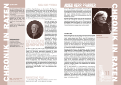 adieu herr pfarrer - Reformierte Kirchgemeinde Arlesheim
