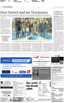 Drei Viertel sind im Trockenen