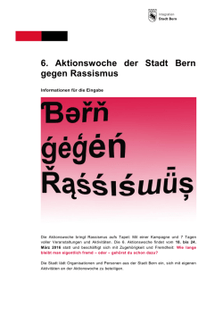 Informationen f&uuml;r die Eingabe