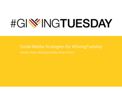 Social-Media-Strategien für #GivingTuesday