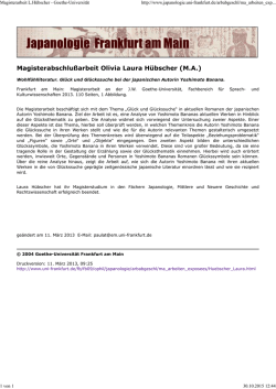 H&uuml;bscher - Japanologie - Goethe