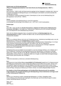 Erl&auml;uterungen zum Erhebungsfragebogen
