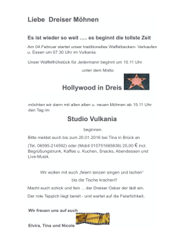 Liebe Dreiser Möhnen Hollywood in Dreis Studio Vulkania