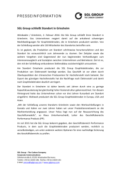 SGL Group schließt Standort in Griesheim