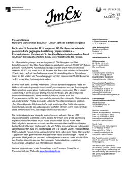 Rund eine Viertelmillion Besucher - ImEx schließt mit Rekordergebnis