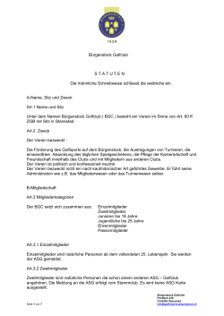 Golfclub Bürgenstock Statuten 01.01.16