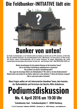 Bunker von unten! - Feldbunker Initiative