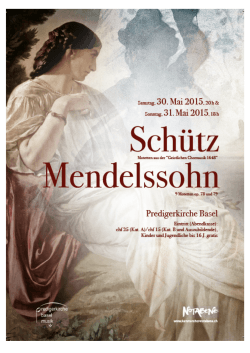 Schütz-Mendelssohn 2015 Programmheft