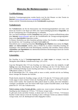 Hinweis f&uuml;r Bietinteressenten - Amtsgericht K&ouml;nigs Wusterhausen