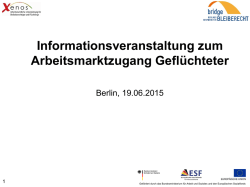 Informationsveranstaltung zum Arbeitsmarktzugang